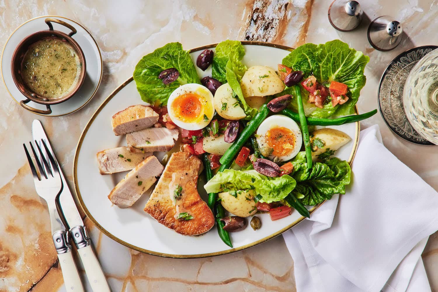 Marley Spoon Australia Bluefin Tuna Steak Niçoise Salad with Olives, Beans and French Dressing